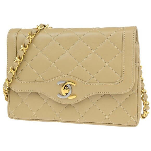 CHANEL Paris CC Mini Matelasse Flap Chain Shoulder Bag Leather - Picture 1 of 16
